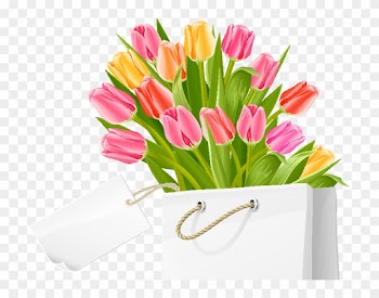 Wedding Invitation Tulip Flower Bouquet Clip Art - Tulip Flowers