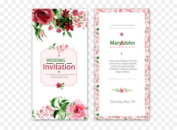 Wedding invitation Watercolor painting Flower - Vector lace wedding invitations 