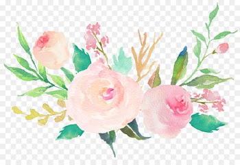 Wedding invitation Watercolor painting Pastel Flower bouquet - Fresh and elegant watercolor flowers 
