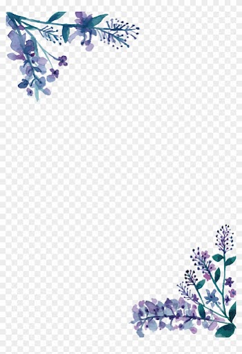 Wedding Invitation Watercolor Painting - Transparent Lavender Flower Border