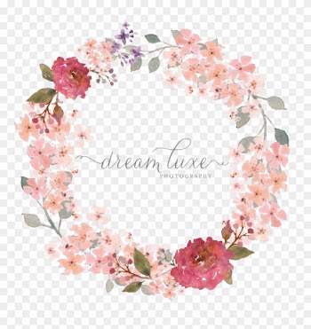 Wedding Invitation Watercolor Painting Wreath Clip - Easy Watercolor Flowers Wreath