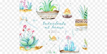 Wedding invitation Watercolour Flowers Watercolor painting Clip art - Watercolor plants 