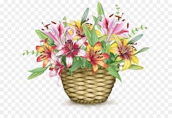 Wedding invitation Wedding anniversary Flower Gift - Exquisite beautiful basket of flowers 