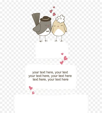 Wedding invitation Wedding cake Illustration - Wedding cake with a cartoon bird 