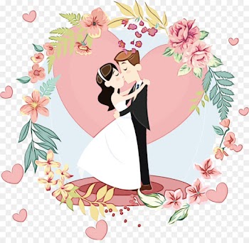 Wedding Invitation, Wedding, Heart, Cartoon, Pink PNG