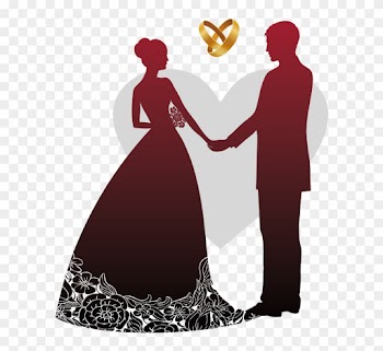 Wedding Invitation Wedding Reception Banner - Wedding Couple Red Png