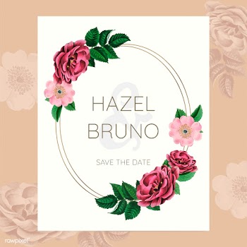 Wedding invitation with floral frame design v.. | Free stock vector - 520691