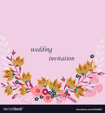 Wedding invitation with rose flowers and leaves vector image