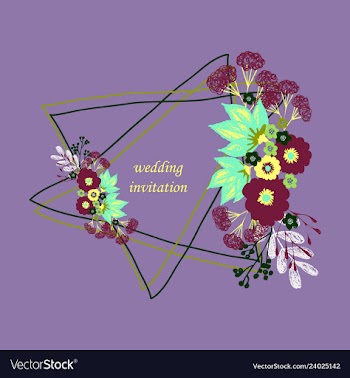 Wedding invitation with rose flowers and leaves vector image