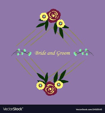 Wedding invitation with rose flowers and leaves vector image