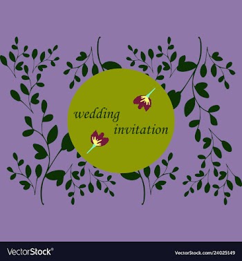 Wedding invitation with rose flowers and leaves vector image