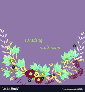 Wedding invitation with rose flowers and leaves vector image