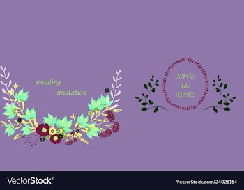 Wedding invitation with rose flowers and leaves vector image