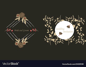 Wedding invitation with rose flowers and leaves vector image