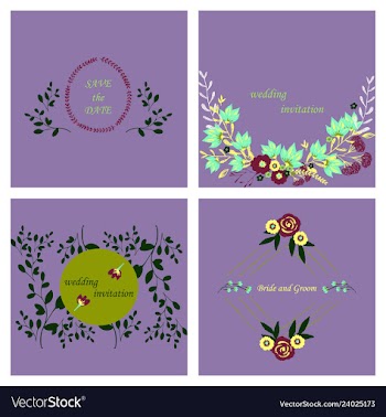 Wedding invitation with rose flowers and leaves vector image