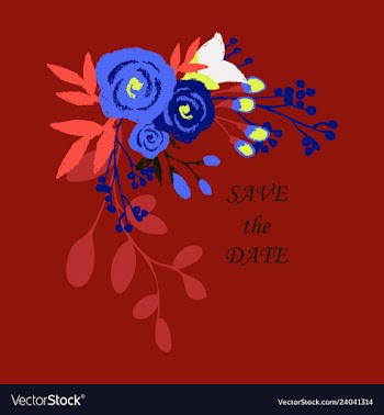 Wedding invitation with rose flowers and leaves vector image