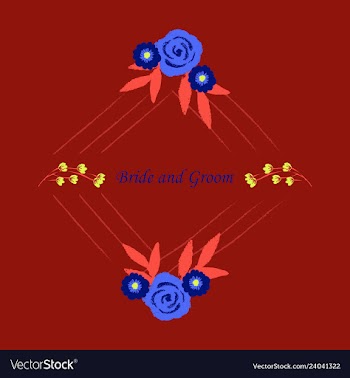 Wedding invitation with rose flowers and leaves vector image