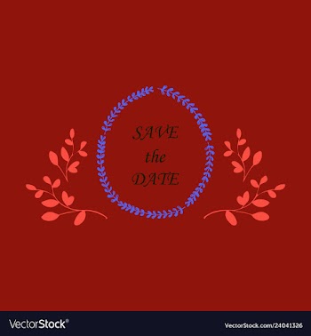 Wedding invitation with rose flowers and leaves vector image