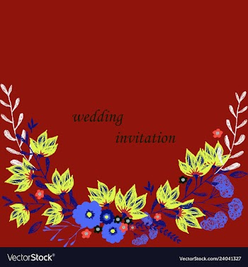 Wedding invitation with rose flowers and leaves vector image