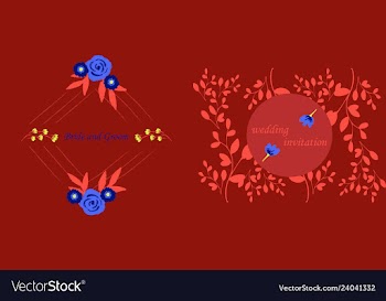 Wedding invitation with rose flowers and leaves vector image