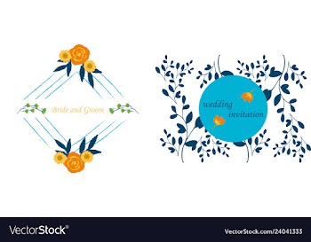 Wedding invitation with rose flowers and leaves vector image