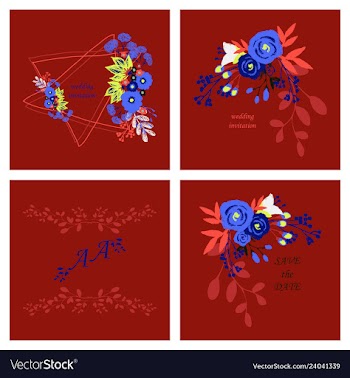 Wedding invitation with rose flowers and leaves vector image
