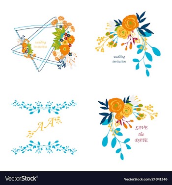 Wedding invitation with rose flowers and leaves vector image