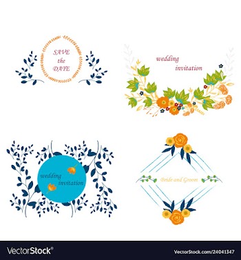 Wedding invitation with rose flowers and leaves vector image