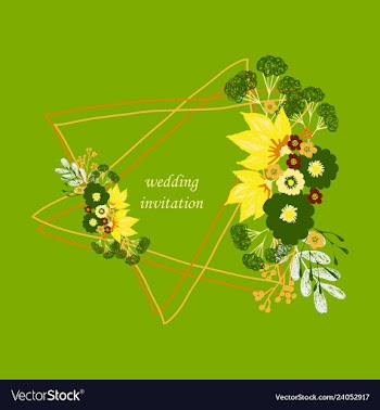 Wedding invitation with rose flowers and leaves vector image