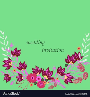 Wedding invitation with rose flowers and leaves vector image