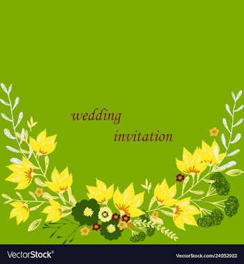 Wedding invitation with rose flowers and leaves vector image