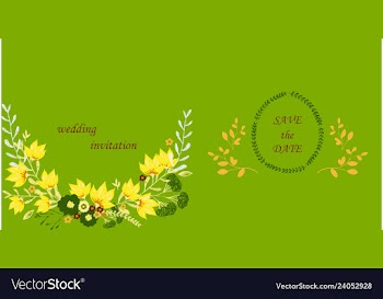 Wedding invitation with rose flowers and leaves vector image