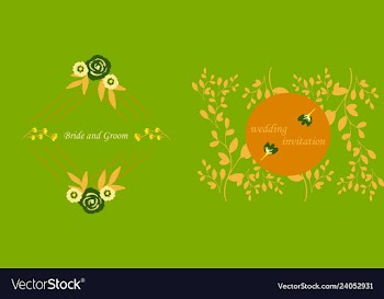 Wedding invitation with rose flowers and leaves vector image