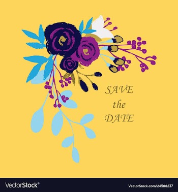 Wedding invitation with rose flowers and leaves vector image