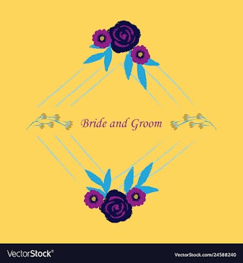 Wedding invitation with rose flowers and leaves vector image
