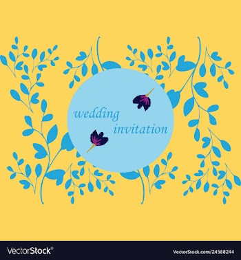 Wedding invitation with rose flowers and leaves vector image