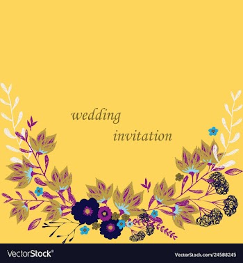 Wedding invitation with rose flowers and leaves vector image