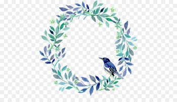 Wedding invitation Wreath Floral design Watercolor painting - garland 