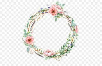 Wedding invitation Wreath Flower Watercolor painting Clip art - watercolor wreath 