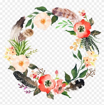 Wedding Invitation Wreath Flower Watercolor Painting - Not Today Satan Floral