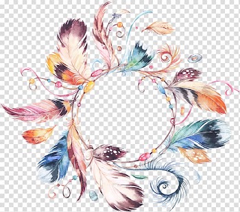 Wedding invitation Wreath Watercolor painting Flower bouquet , Hand-painted watercolor tribal ornaments garland necklace national wind, multicolored decor transparent background PNG clipart