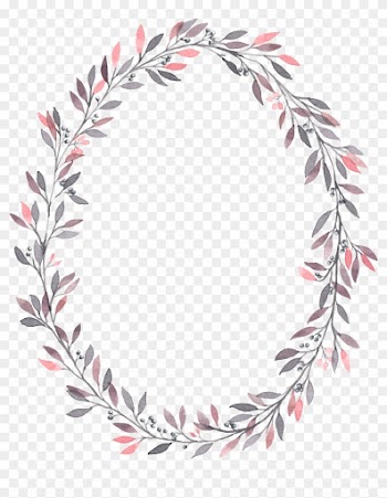 Wedding Invitation Wreath Watercolor Painting Flower - Pink Wreath Leaves Png