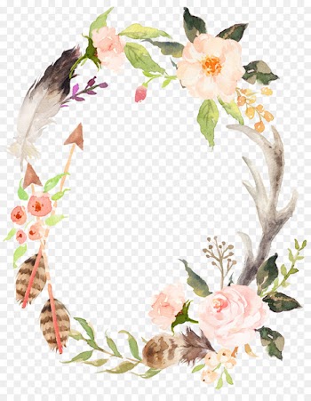Wedding invitation Wreath Watercolor painting Poster Bridal shower - Hand-painted watercolor wreath 