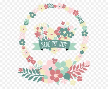 Wedding invitations wreath vector 