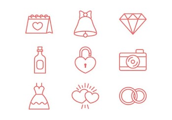Wedding Line Icon