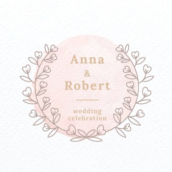 Wedding logo vector template in botanical… | Free stock illustration | High Resolution graphic
