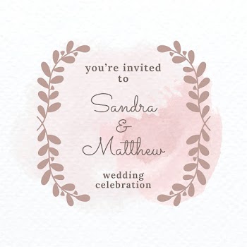 Wedding logo vector template in botanical… | Free stock illustration | High Resolution graphic