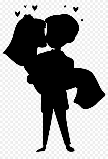 Wedding Love Couple Silhouettes Clip Art - Couple Png