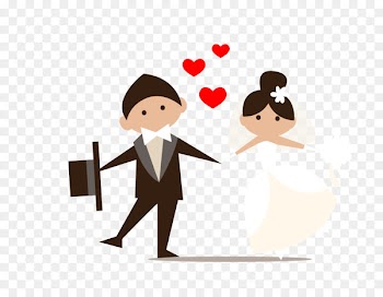 Wedding Marriage Icon - Bride and groom 