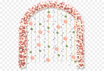 Wedding Marriage - Pink romantic wedding door 